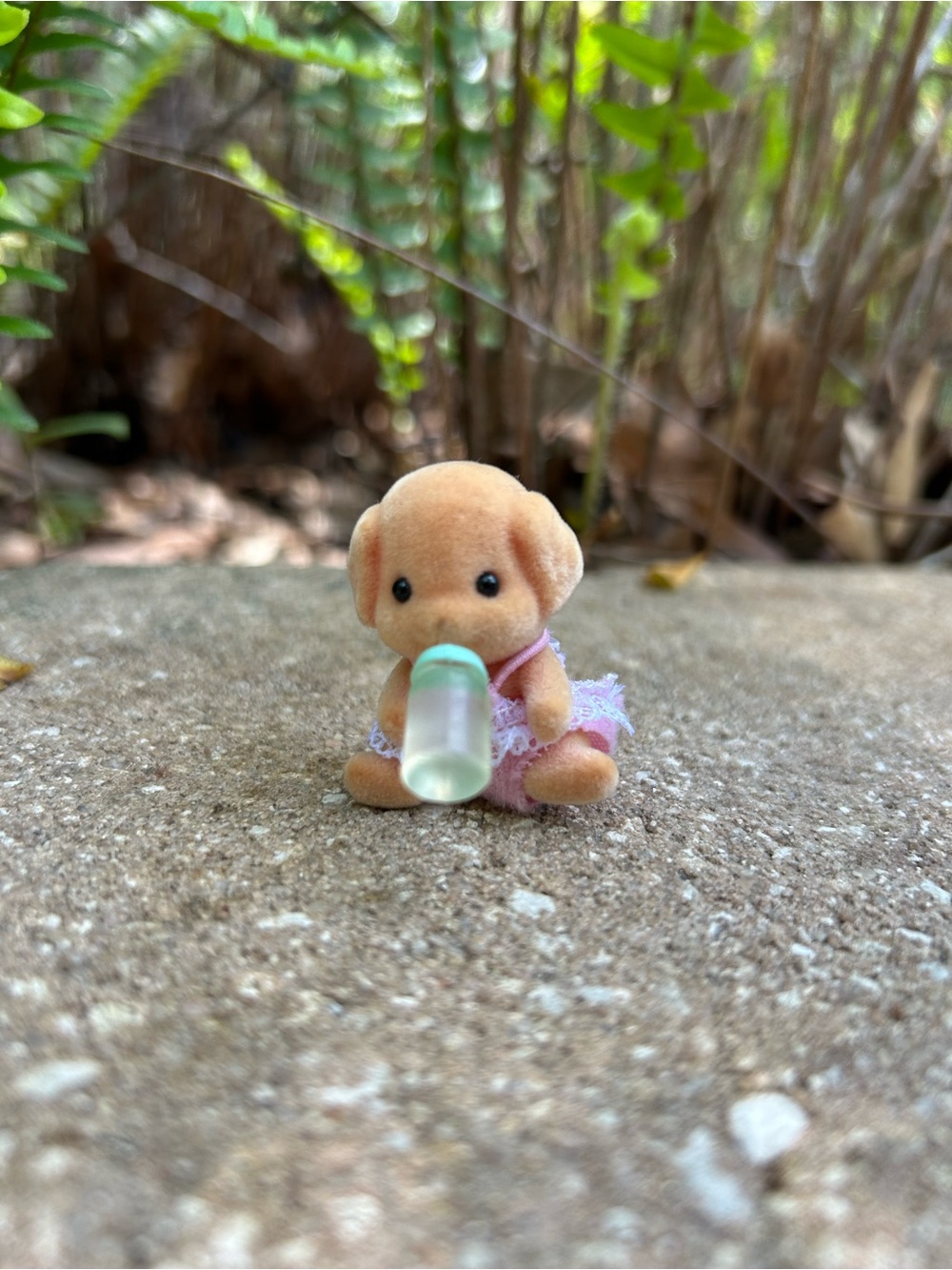Calico Critters Mia the Poodle (w/ bottle) ~